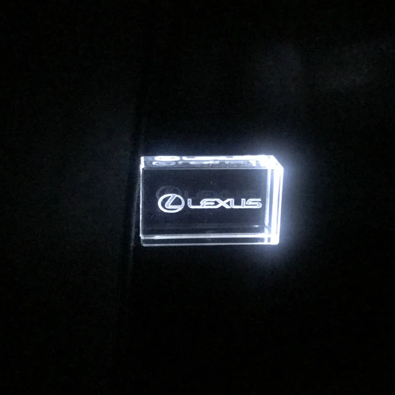 Lexus Avto Logotip model z belo rumeno modro rdeče Svetlobe 64GB USB Flash Disk 4GB 8GB 16GB 32GB kamen pen drive posebno darilo