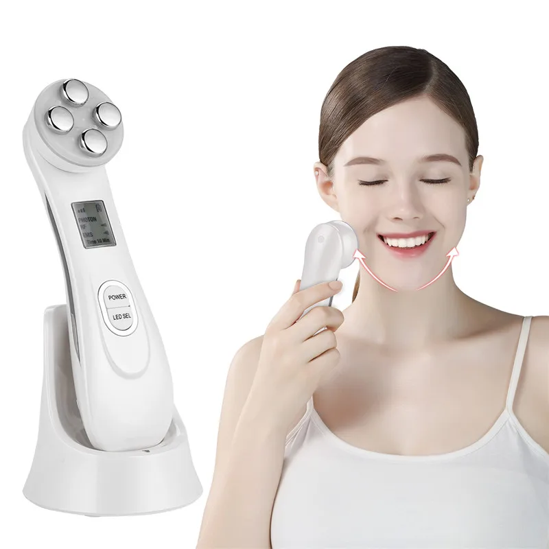 6 V 1 Obraza RF EMS LED Foton Pomlajevanje Kože, Pralni Anti Age nega Obraza Lifting Zaostrovanje Globinsko Čiščenje Naprave Lepoto Massager