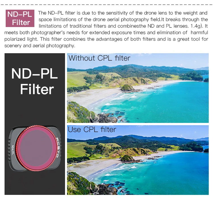 Objektiv Filter za DJI Mavic Zraka 2 UV Filter CPL Fotoaparat Strokovno ND8 ND16 ND32 ND64 ND4-PL Nastavite Stekleni Dodatki