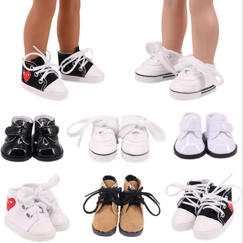 2020 novorojenčka Fit 18 inch Lutka, Čevlji, Dodatki Lutka Črni in Sivi Kabel Čevlji Za Otroka Darilo za Rojstni dan