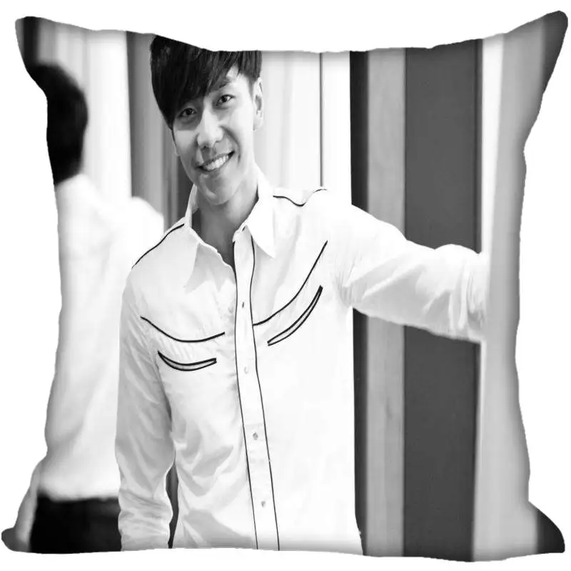 Po meri Kpop Lee Seung Gi Natisnjeni Kvadratnih svile Pillowcases 40x40 45x45 50 x 50 60x60 dveh Straneh Saten Prevleke po Meri Logo