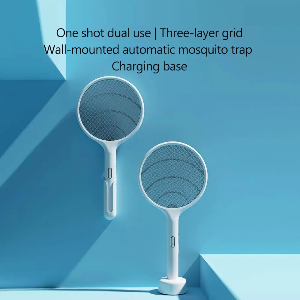 Youpin Qualitell Električni Komar Swatter za ponovno Polnjenje Ročni Wall-mounted Insektov Letenje Ubijanje Dispeller Past Swatter