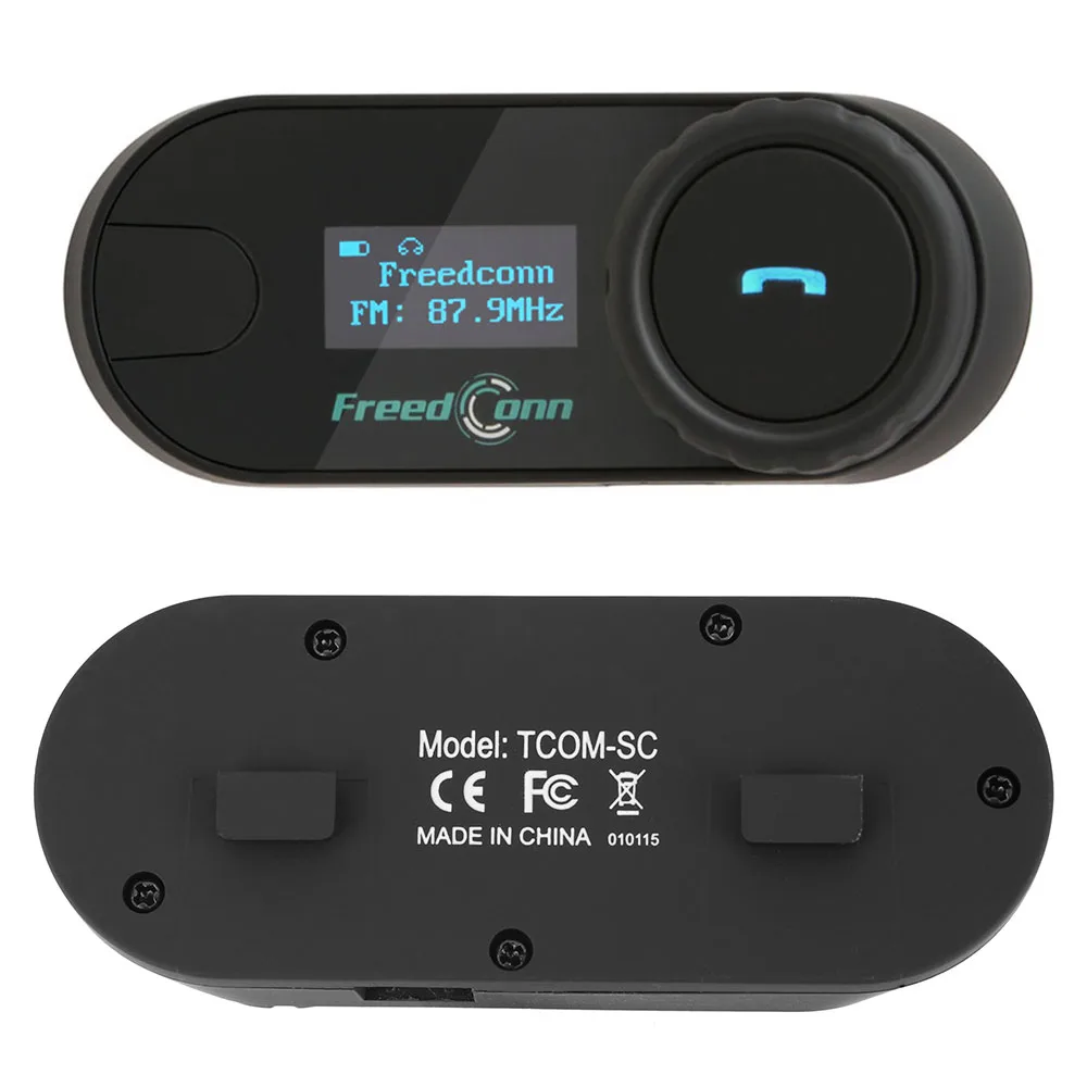 FreedConn TCOM-SC Motoristična Čelada Slušalke Brezžični BT Bluetooth Interkom LCD zaslon, FM Radio, 2 Kolesarji
