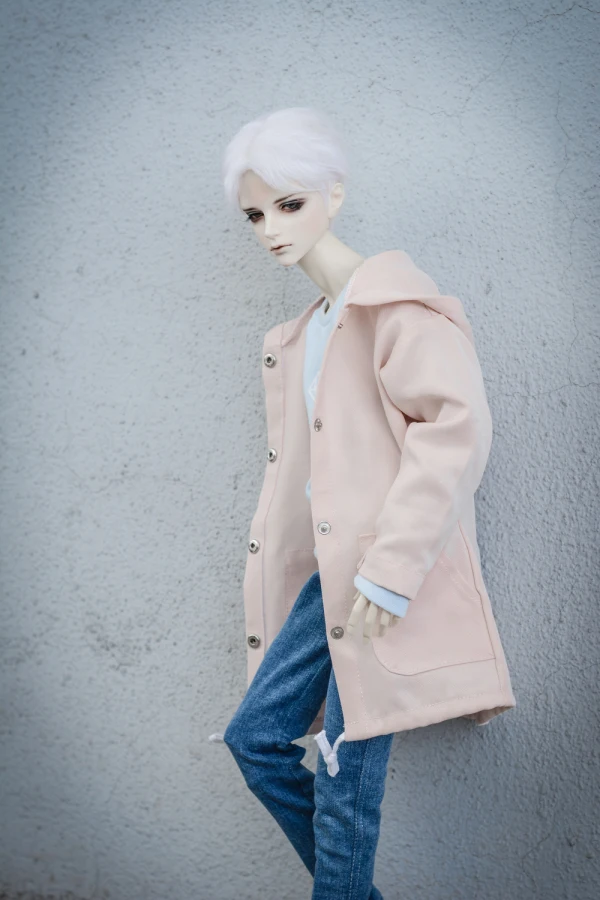 BJD lutka obleko ulica vsestranski natisnjeni hoodie jopico plašč 3 barve v 1/3 1/4 MSD SSDF Stric lutka dodatki