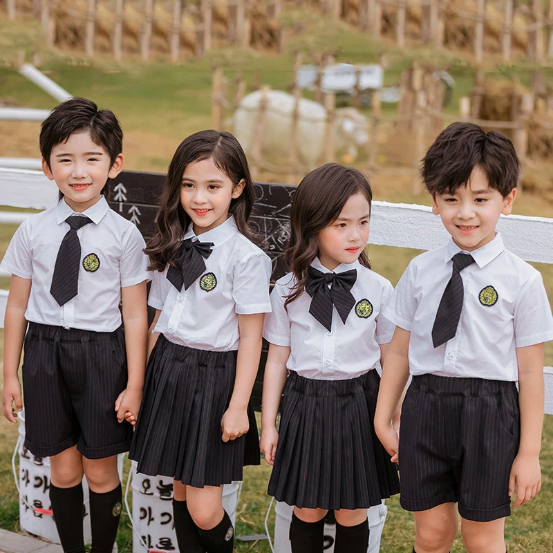 Fant, korejski, Japonski Šolsko Uniformo za Dekleta, Fantje, Belo Srajco Trak Waistcoat Telovnik Krilo, Hlače Oblačila, ki Študenta Obleko, Obleko
