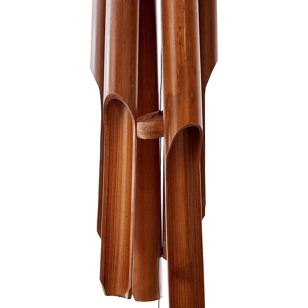 Bambus vetru zvončki big bell cev kokosovega lesa, ročno izdelan notranji in zunanji steni visi wind chime odlikovanja