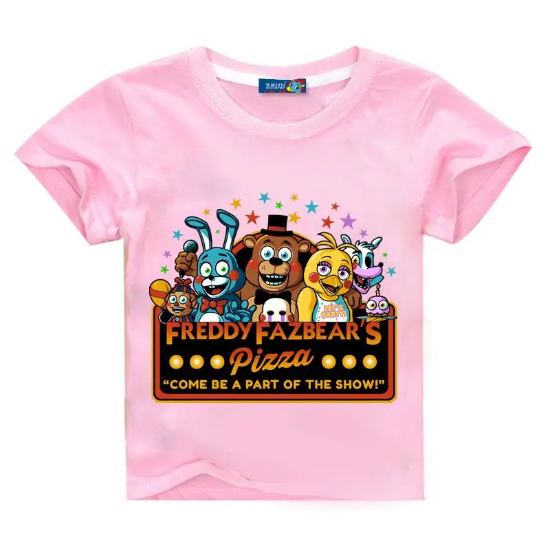 Poletje Moda risanka otroških Oblačil FNaF kratek Rokav T-shirt Za fante Pet Noči Na Freddy baby dekleta, otroci vrhovi tshirt