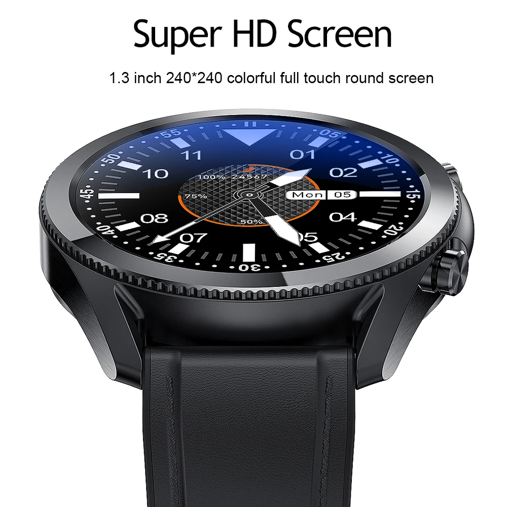 2020 za Pametno Gledati Moške Bluetooth Klic Glasbe Nepremočljiva G33 Pametno Gledati Poslovni Moški Smartwatch za Samsung Android, IOS