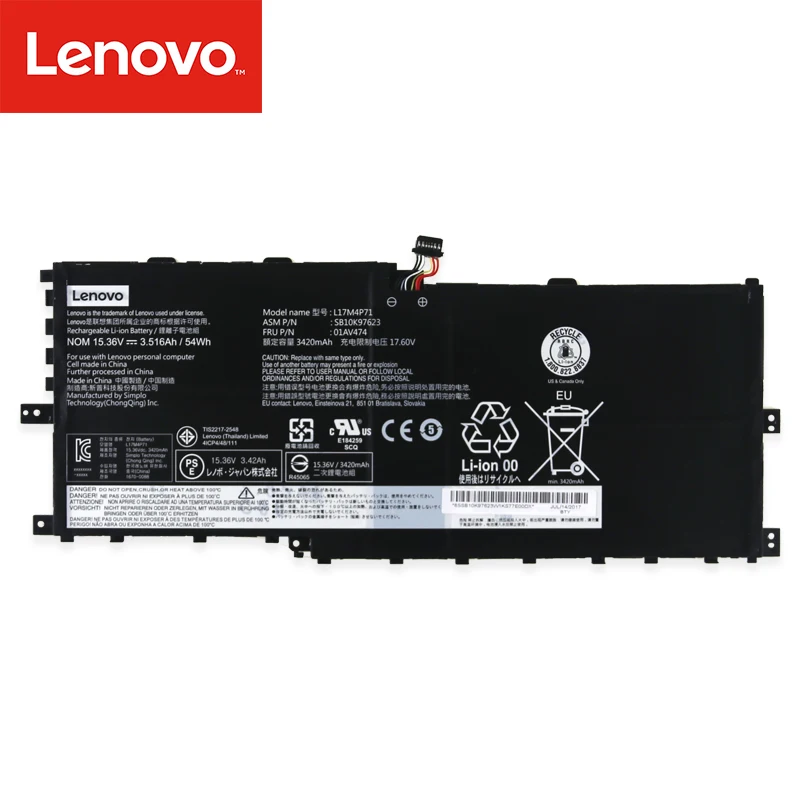 Original laptop Baterija Za Lenovo ThinkPad X1 Joga 2018 L17C4P71 L17M4P71 SB10K97623 SB10K97624 baterije SB10K97623 01AV474