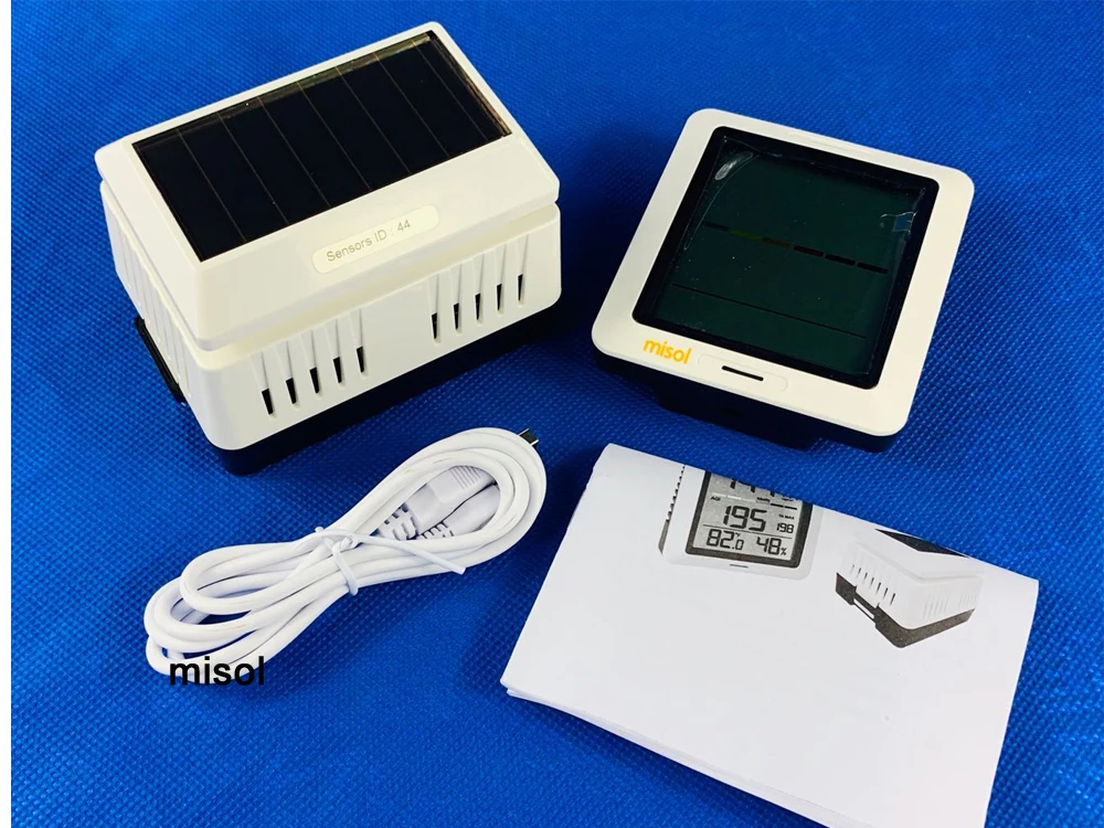 MISOL/ PM2.5 kakovost zraka tester brezžični monitor, s sobne temperature in vlažnost zraka, sončno energijo