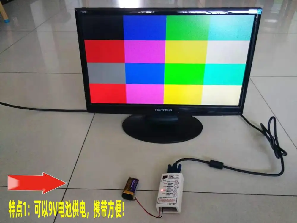 Prenosni VGA Signal Generator SVGA/XGA 60HZ Za TV RAČUNALNIK LCD Zaslon CRT Monitorja Tester USB Kabel VGA SVGA XGA TEST