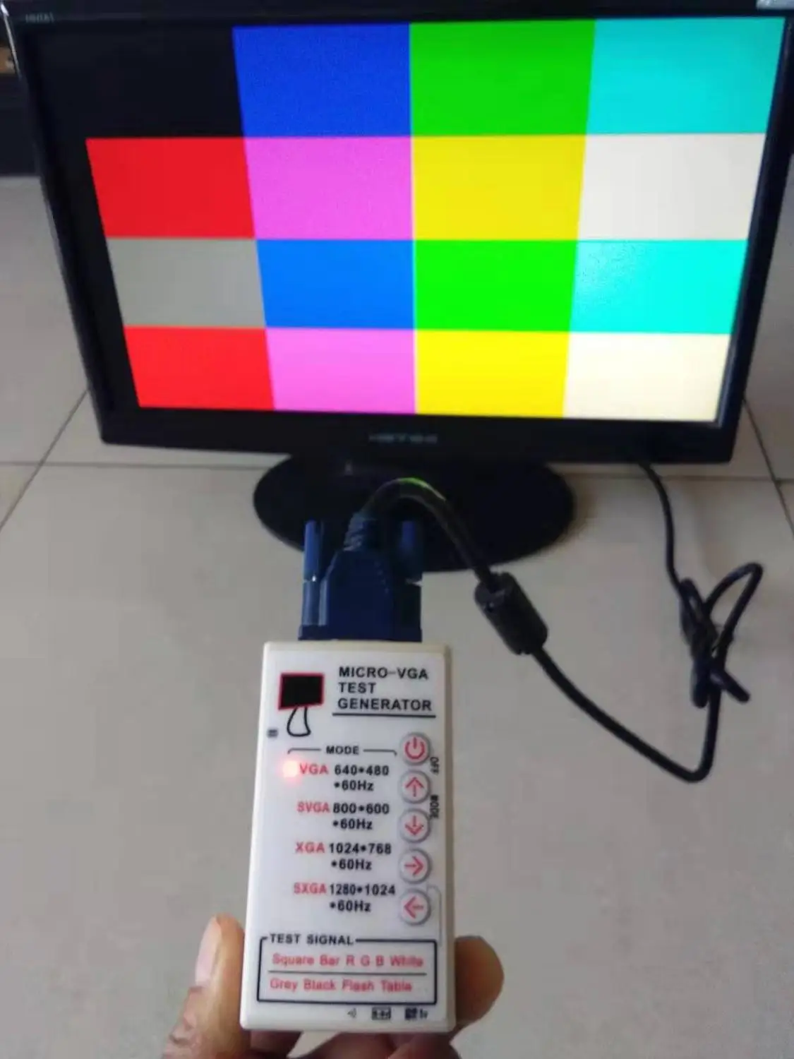 Prenosni VGA Signal Generator SVGA/XGA 60HZ Za TV RAČUNALNIK LCD Zaslon CRT Monitorja Tester USB Kabel VGA SVGA XGA TEST