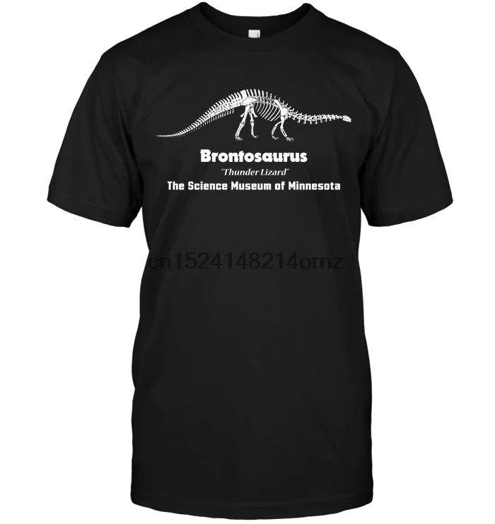Blagovne Znamke Brontosaurus Thunder Kuščar Muzej Znanosti V Minnesoti T-Shirt Moški T-Shirt Kratek Rokav