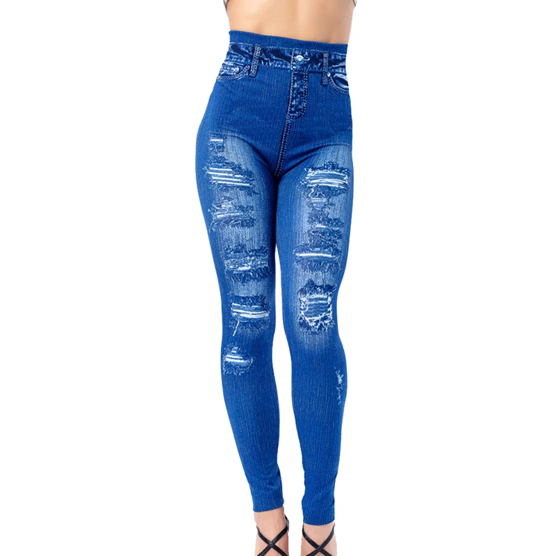 2020 Ženske Jeans Dokolenice Obliž Tiskanje Svinčnik Hlače Skinny Jeans Hlače Ženske Visoko Elastična Priložnostne Suh Telovadnici Denim Legging