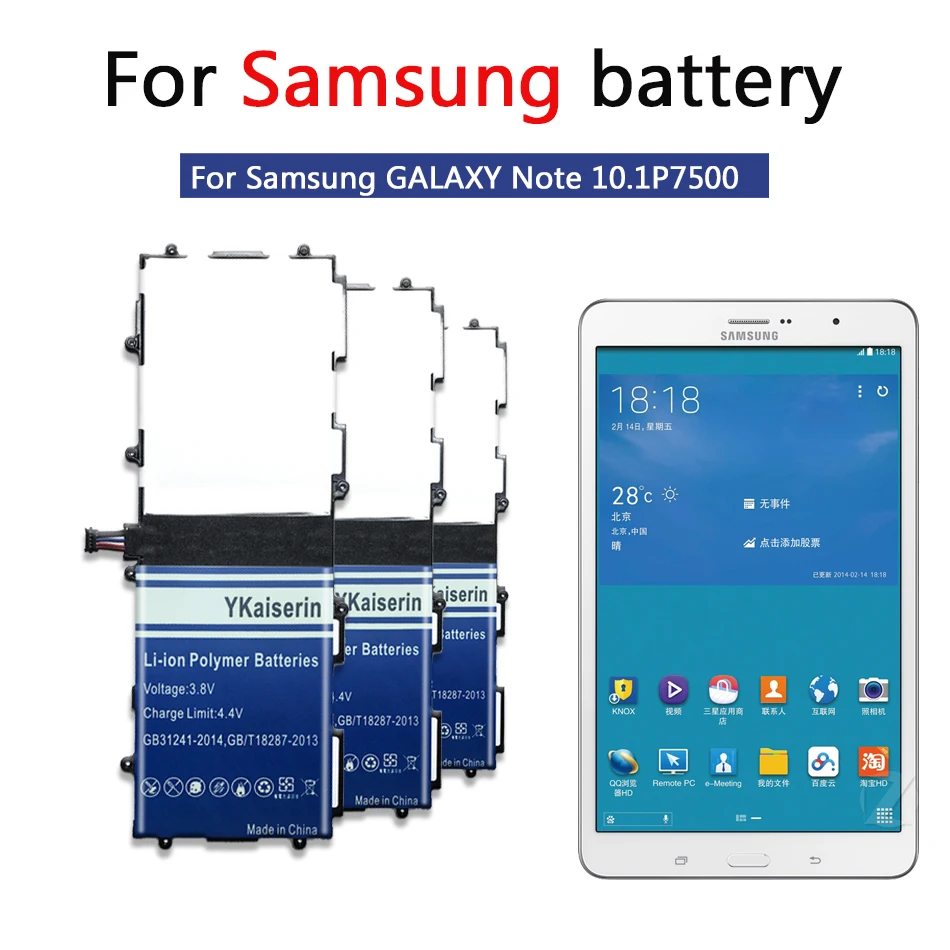 Zavihek Baterija Za Samsung Galaxy Note 8.0 GT N5100 10.1 GT N8000 Tab 2 P5100 SM P600 P601 Pro 12.2 SM P900 P901 T9500E Batteria