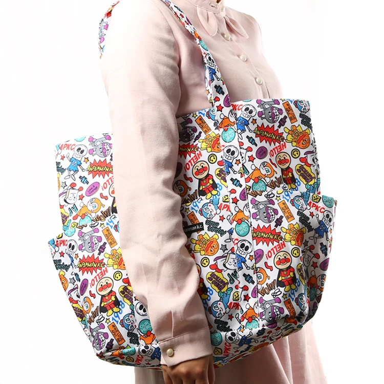 Anpanman mix vzorec krat vrečko za večkratno uporabo nakupovalno torbico za shranjevanje torbice tote vrečke anime nova