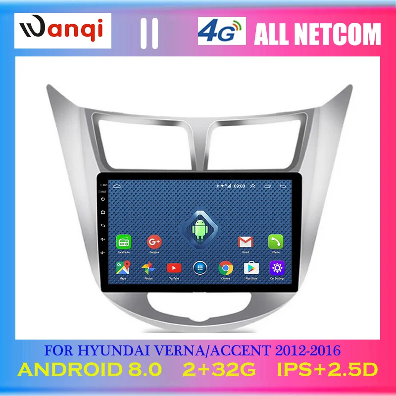 4G Lte Vse Netcom 9 Inch Android 8.0 Avto Dvd Gps Igralec Za Hyundai accent/Verna 2012-2016 Radio Video Navigacija Wifi, Bt
