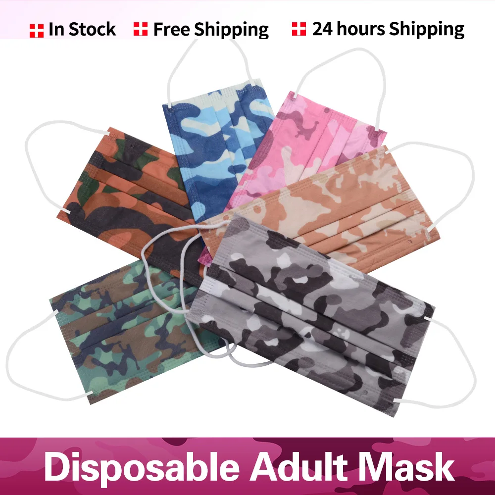 10-100 kozarcev za Enkratno uporabo Masko Prikrivanje, 3 Slojni Filter Non-woven Dustproof Dihanje Odraslih Usta Maske, Zaščitna Mascarillas