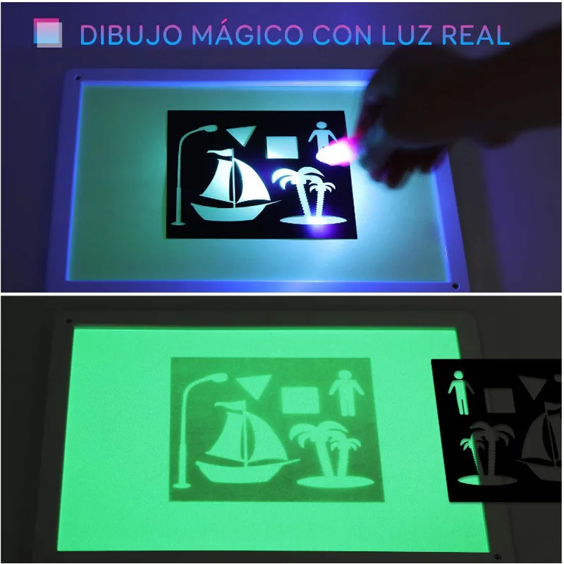 1 Računalnik A4 A5 LED Noctilucent Risanje Grafitov Doodle Tablet Risanje Risanje Čarobno Svetilko-Zabavno Fluorescentna Pero Izobraževalne Igrače