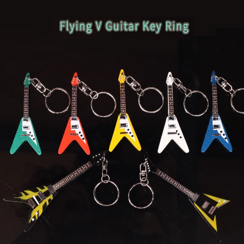 IM Kitaro Les Keychain Mini Kitaro v Drugačno Obliko, ki Plujejo Proti Kitara Obliko, ST Obliko, LP Kitara Obliko