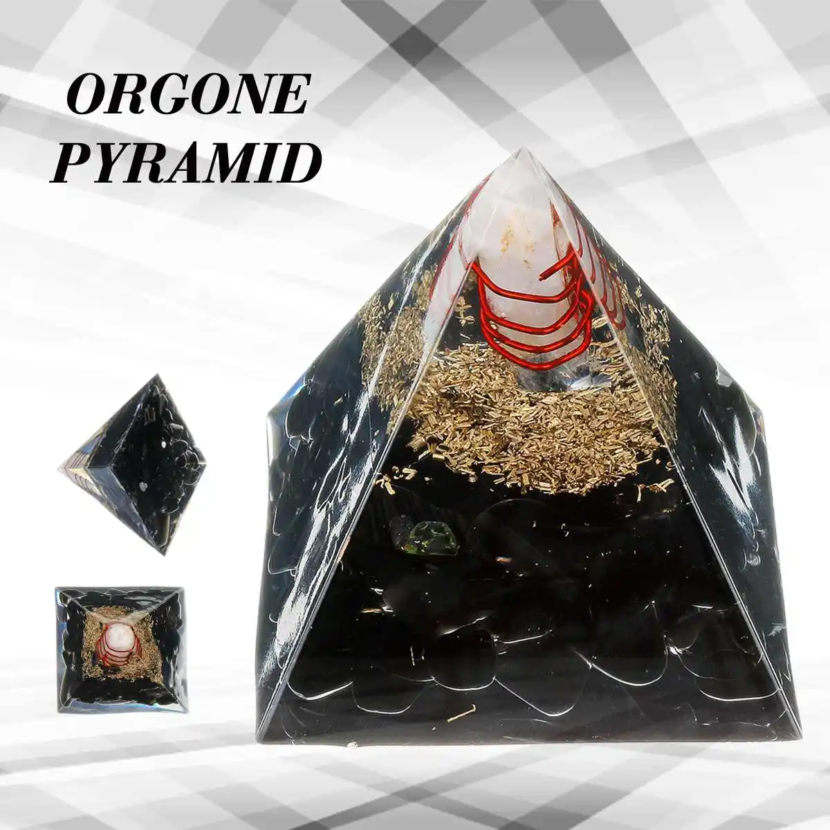 Kristalne Energije Krog Zdravljenja Black Crystal Reiki Piramida Čaker Naravnega Kamna Orgonski Orgonite Piramide Fengshui Doma Dekor