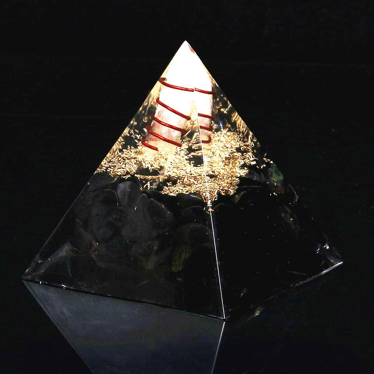 Kristalne Energije Krog Zdravljenja Black Crystal Reiki Piramida Čaker Naravnega Kamna Orgonski Orgonite Piramide Fengshui Doma Dekor