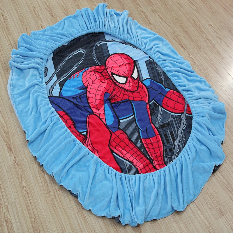 Spiderman, Disney Flanela Opremljena Stanja z Elastičnim Trakom rjuhe Perilo Bedspread Poliester Vzmetnice Zajema Eno Twin Polno