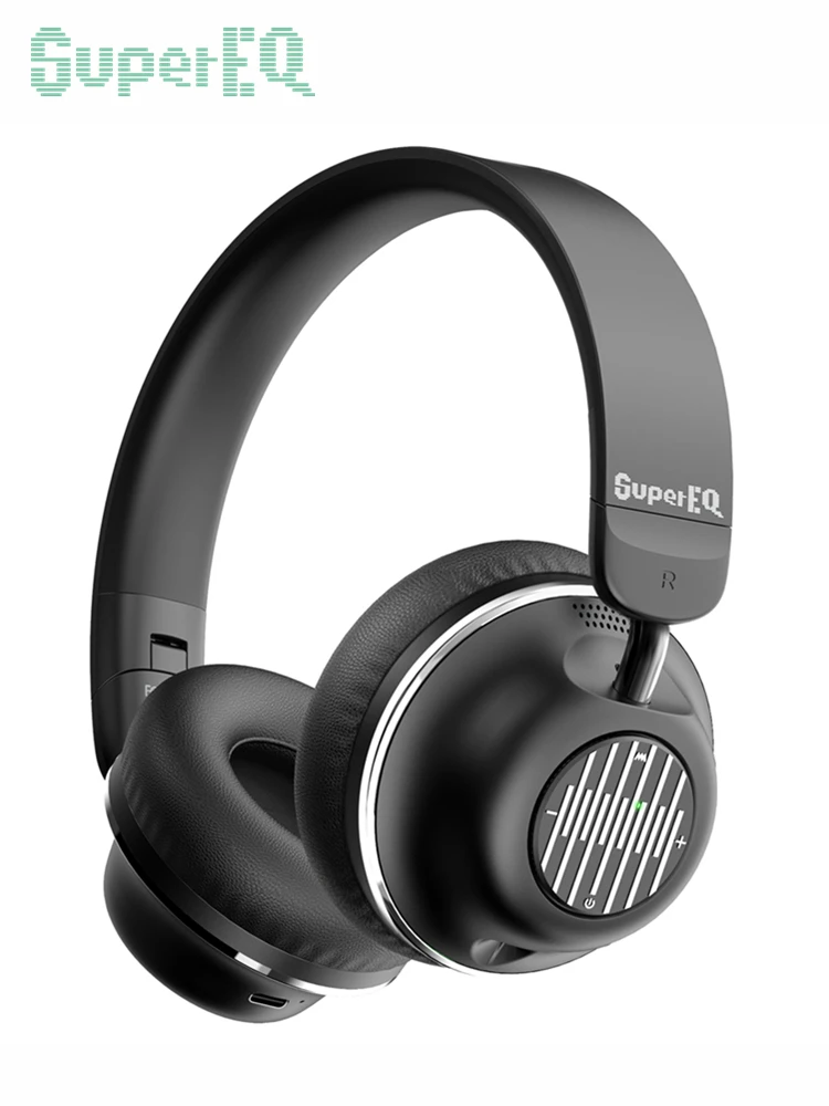 SuperEQ S2 ANC Brezžične Slušalke 5.0 Bluetooth Slušalke Žične Zložljive Hi-fi Slušalke s CVC8.0 Zmanjšanje Hrupa Mikrofon za Telefon