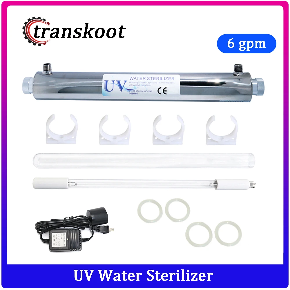 Ultravijolično Vode Sterilizacijo Filtra 6 gpm 25 W UV Dezinfekcijo Sterilizator Kit SDE-025