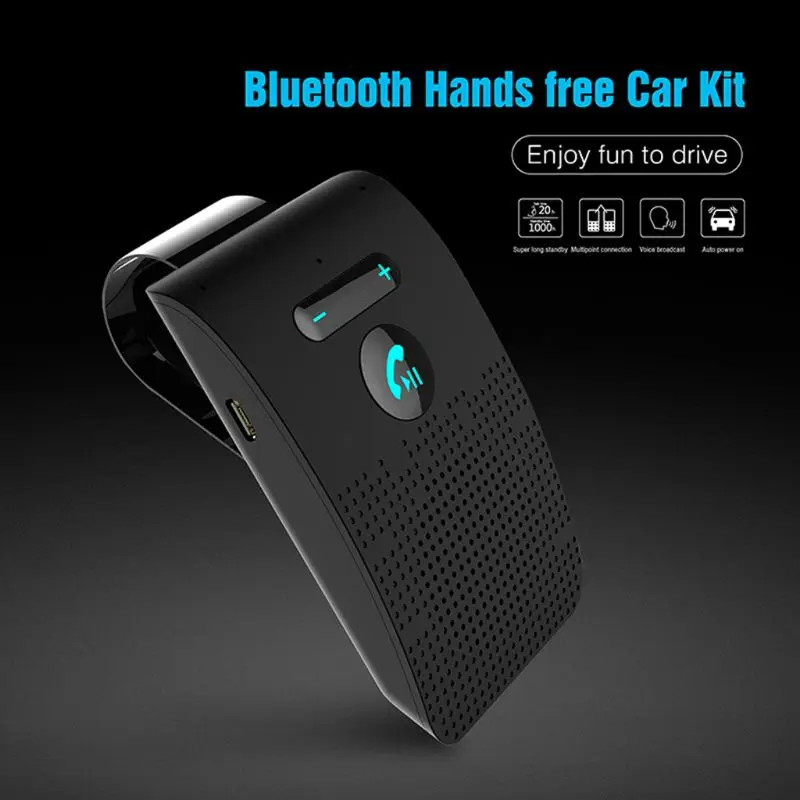 Vroče Prodaja Brezžične Avto Bluetooth V5.0 Bluetooth Prostoročni Komplet Brezžični Bluetooth Zvočnik Sončnega Posnetek Zvočnik