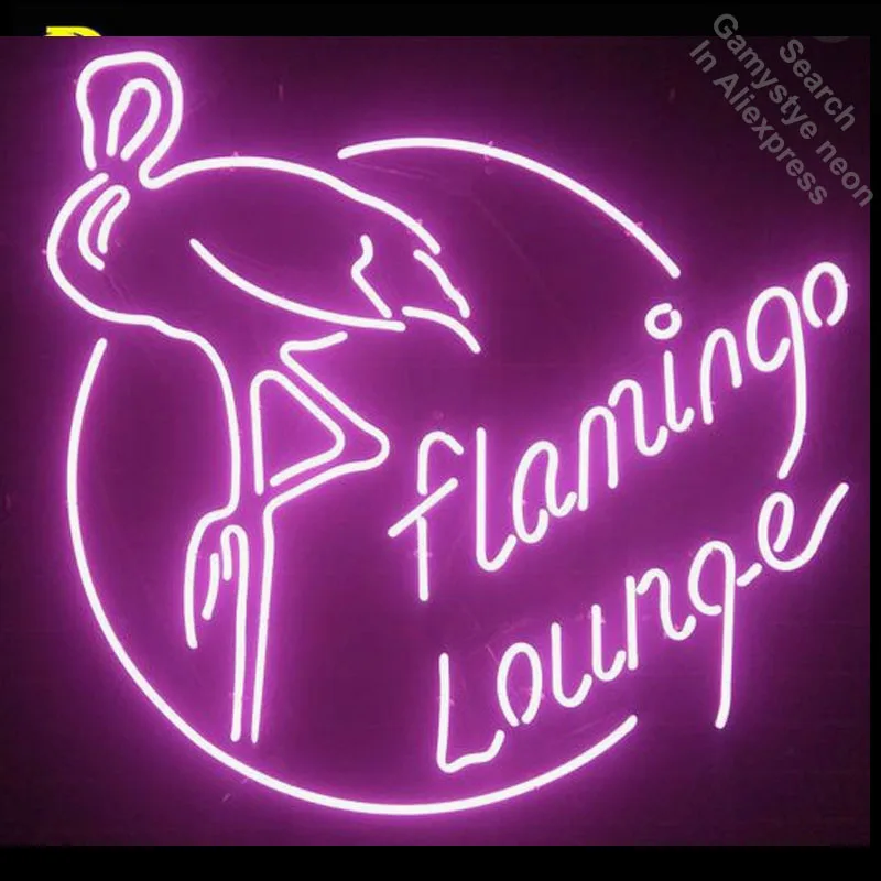 Flamingo Salon Neon Znak, svetlobnih, Neon, Bulbsign Signalizacije Letnik neonske znaki Pravi Stekleni Cevi Obrtniški Pivo bar pub sveti Znak