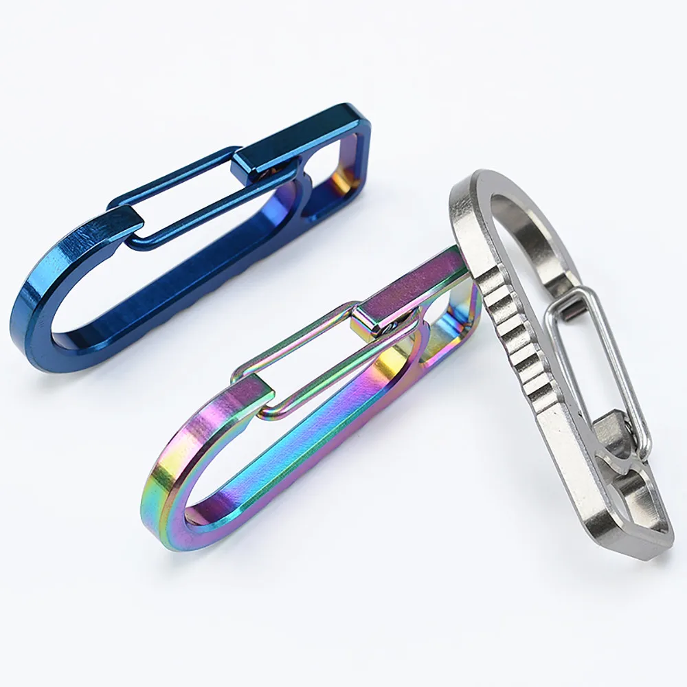 1pcs Titanove Zlitine Carabiner Ključnih Verige Keychain Posnetek Kljuko na Prostem Vzpon Sponke Q1114*20