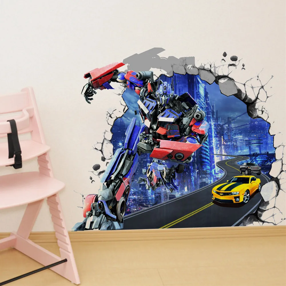 3D Optimus Prime Stenske Nalepke, Nalepke Home Decor Art Zidana B102 Brezplačna Dostava