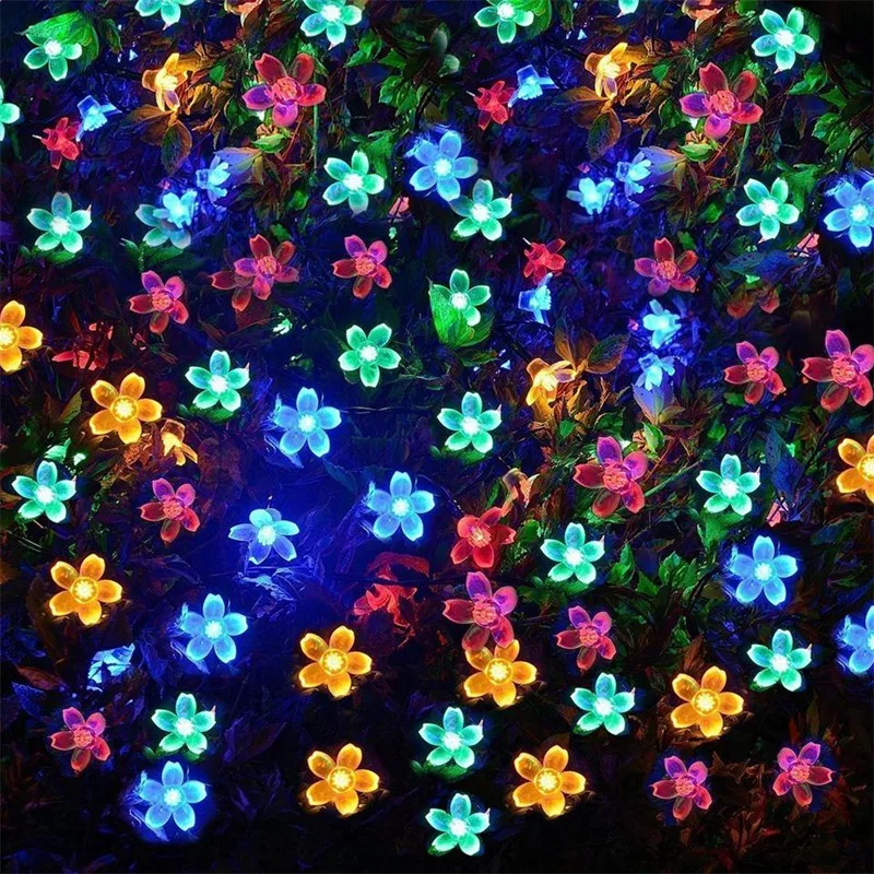 LED Cvetje Niz Luči Garland Pravljice Luči Božično Drevo Stranka, Poroko, Novo Leto Sobi Doma Zaprtih Ouutdoor Dekoracijo Svetlobe