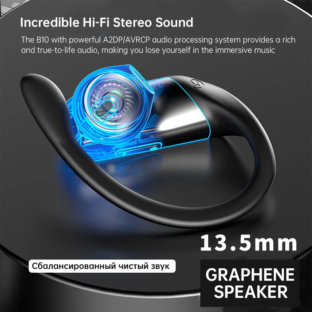 Arikasen B10 Bluetooth Slušalke Led Zaslon Brezžične Slušalke TWS Stereo Čepkov Nepremočljiva šumov Slušalke Z Mikrofonom