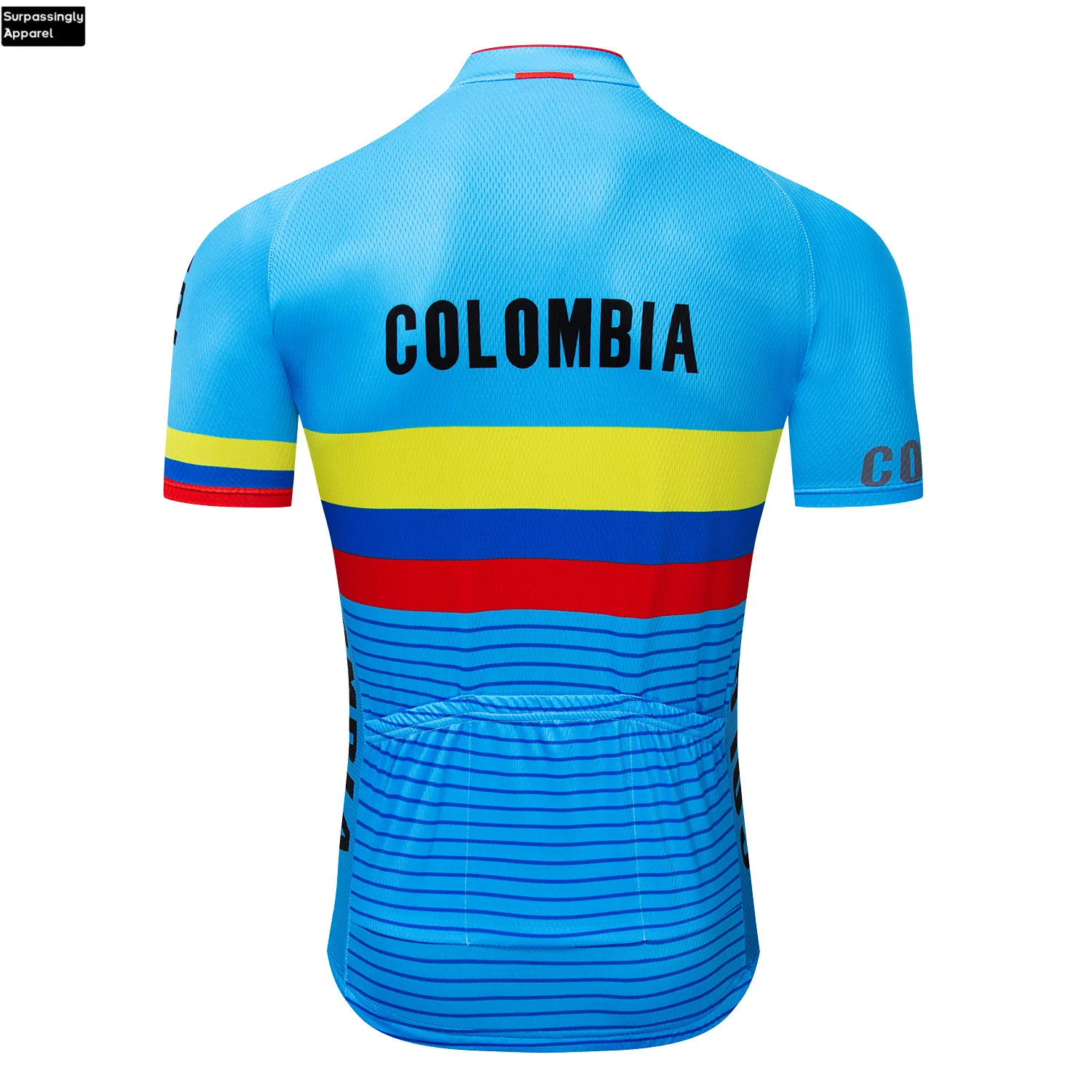 Moški Kolesarski Dres Kolumbija Modra 2019 Pro Team Kratek Sleeve Kolesarjenje majice Oblačila Kolo Ropa Ciclismo Kolesarjenje Oblačila za Šport