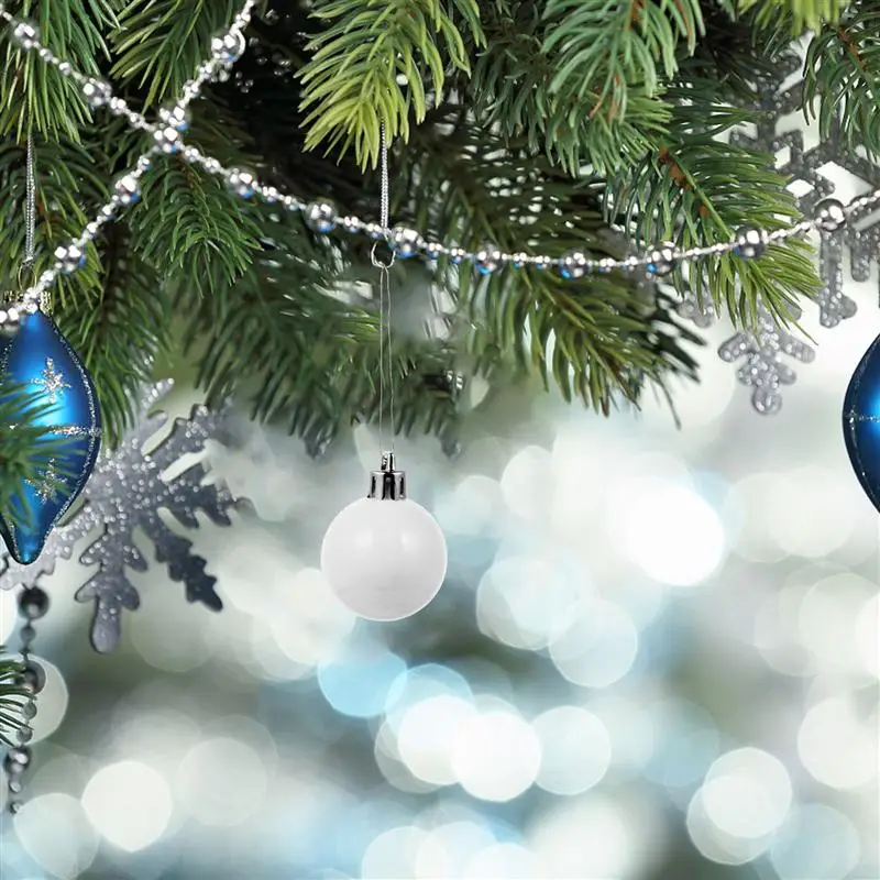 12pcs Božič Žogo Obesek Božično Drevo Ornament Dekor Božič Obesek, Belo Mat Svetlečim Božični Okraski Božič Žogo