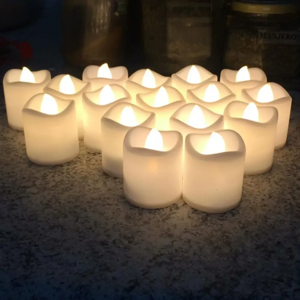 12/24Pcs Brezplamensko LED Sveče Ustvarjalno Čaj Svetlobe Žarnice Z Baterijo Razsvetljava Za Romantično Sušilniki za Rojstni dan Odlikovanja