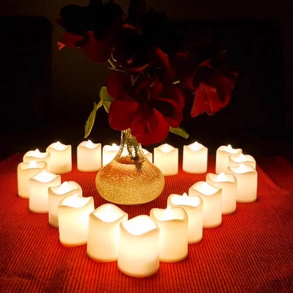 12/24Pcs Brezplamensko LED Sveče Ustvarjalno Čaj Svetlobe Žarnice Z Baterijo Razsvetljava Za Romantično Sušilniki za Rojstni dan Odlikovanja