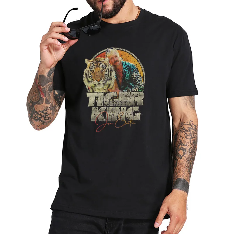 Joe Eksotičnih T Shirt Tiger Kralj Tshirt EU Velikost Bombaž Digital Print Udobno Mehko Visoko Kakovost Camiseta Spusti Ladje