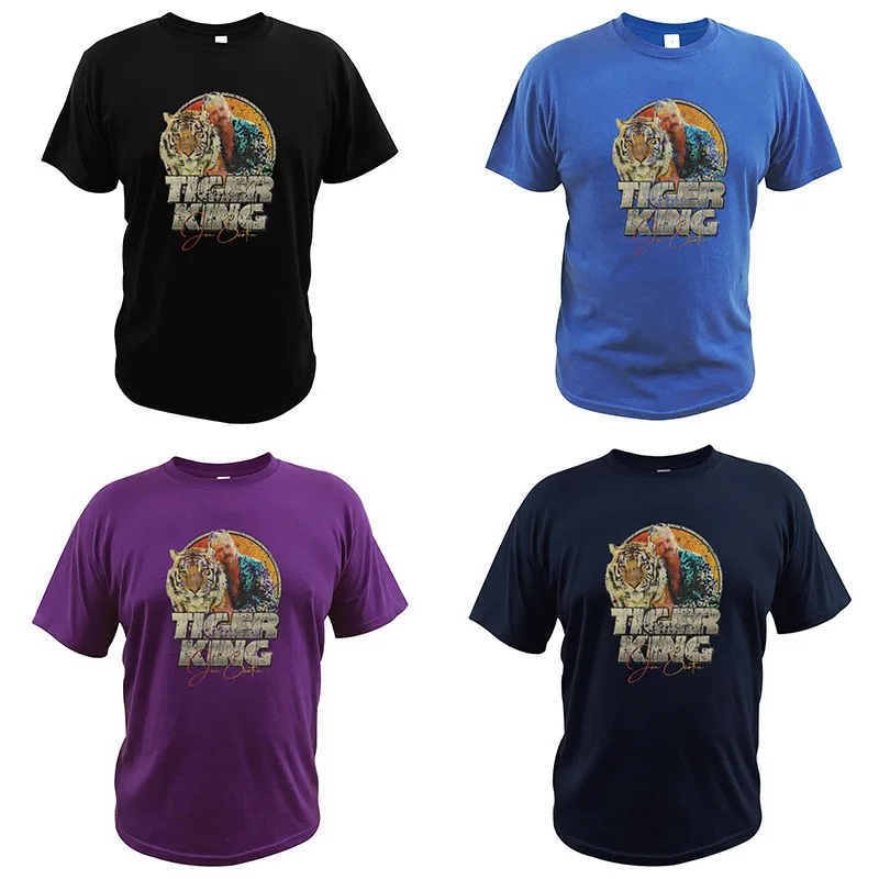 Joe Eksotičnih T Shirt Tiger Kralj Tshirt EU Velikost Bombaž Digital Print Udobno Mehko Visoko Kakovost Camiseta Spusti Ladje