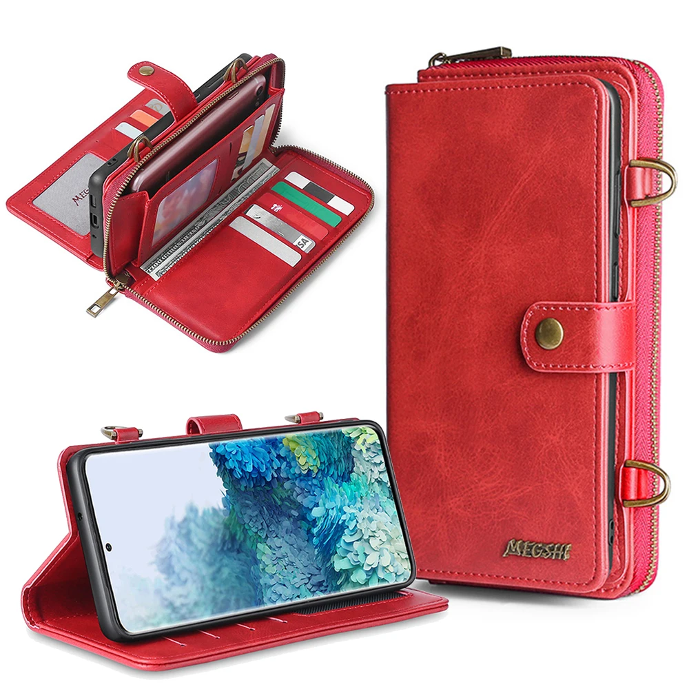 Snemljiv denarnice nahrbtnik Usnje primeru telefon za Samsung Galaxy S20FE Note20 Ultra S7 S8 S9 S10 S20 S21 Plus A30 A40 A50 A70