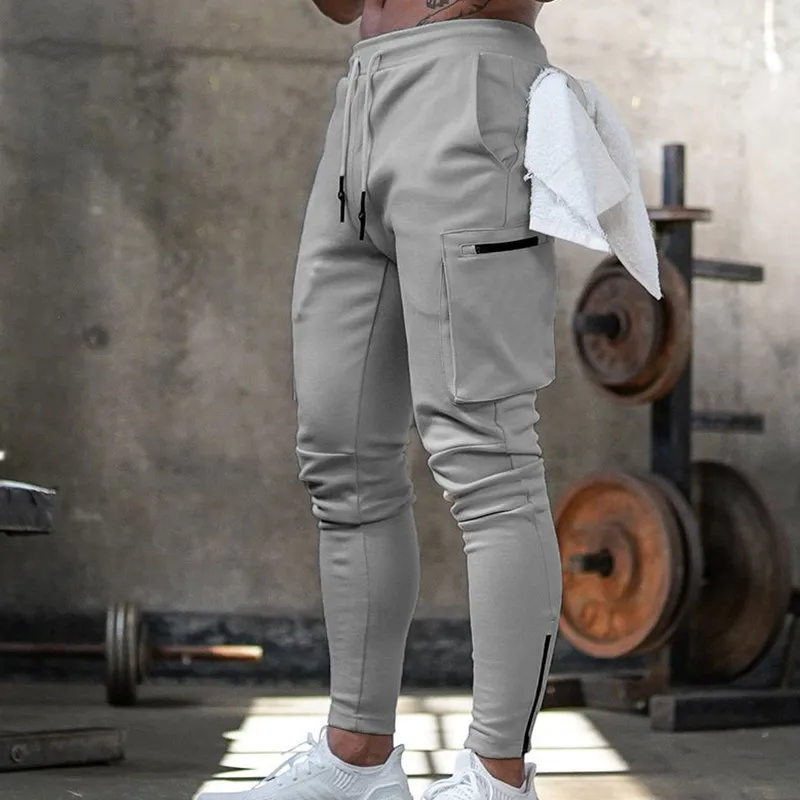 Jeseni Novih Moških Joggers Hlače Priložnostne Hitro sušenje Zadrgo, hlače z več žepi Visoke Kakovosti Bodybuilding SweatPants