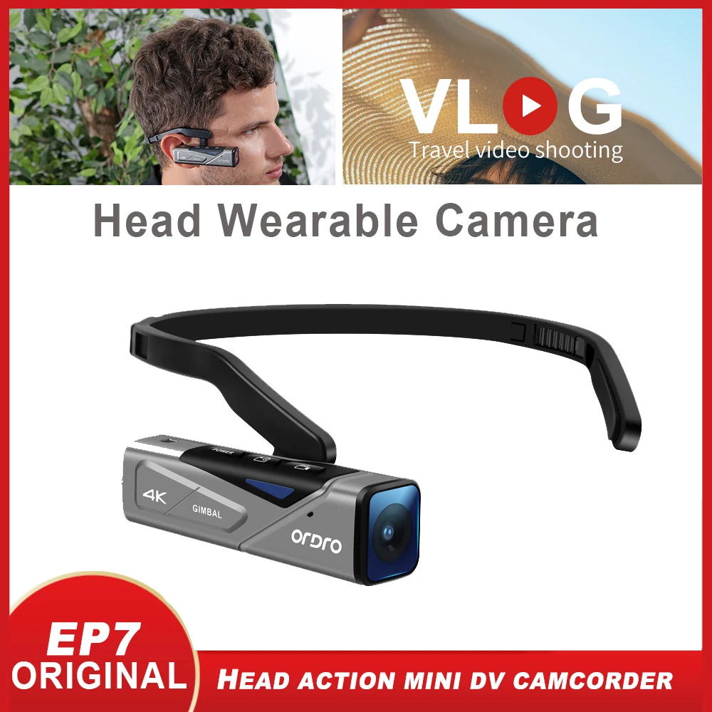 Vblog 4K Video Kamere, Digitalne Kamere, EP7 UHD 60fps Nosljivi Anti-shake IP65 Vodotesen Camara Filmadora Vlog Fotoaparat