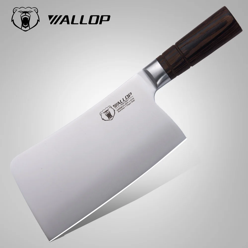 Wallop Chopper nož - nemški HC iz Nerjavečega Jekla Kitajski Kosti, Meso Cleaver Mesar Kuhinjski Nož - Ergonomska Leseni Ročaj - 7