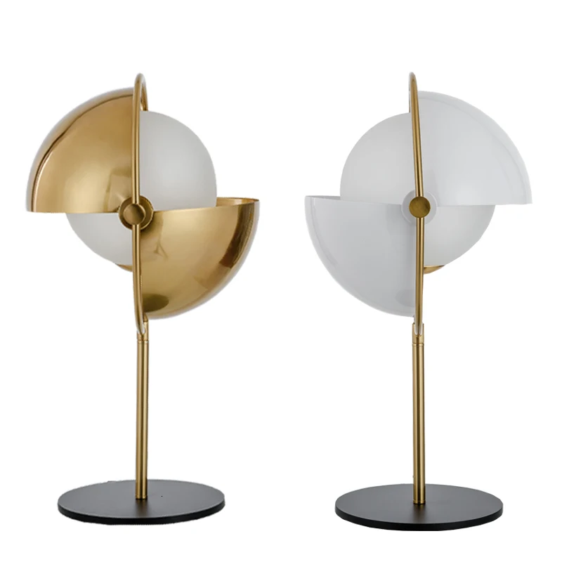 Postmoderni namizno svetilko, je sodobno in pogodbeno fazi privez lučka kovinsko zlato stekleno kroglo vrtenja dekorativne svetilke
