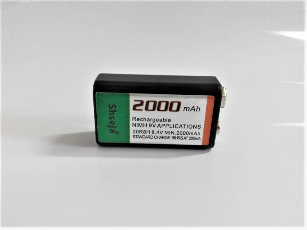 2pcs/veliko SHSEJA 2000mAh 9V polnilne baterije 9 volt Ni-MH baterije za Mikrofon Brezplačna dostava