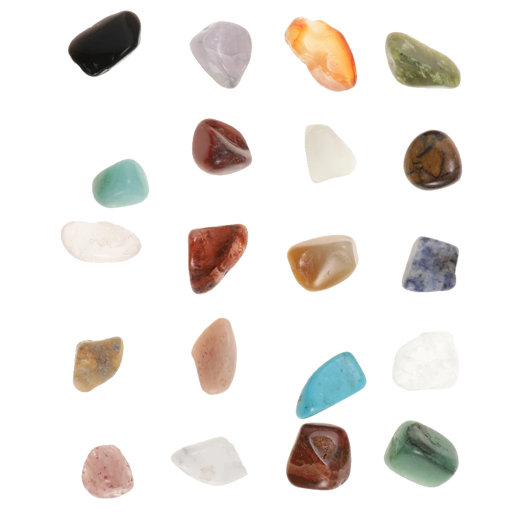 Rock & Mineralnih Zbiranje Mešanih Gemstone Kristali Naravne Mineralne Rude Osebkov z Indeksom Stanja, Zemlja Znanost Igrača - Pack-gnome 20