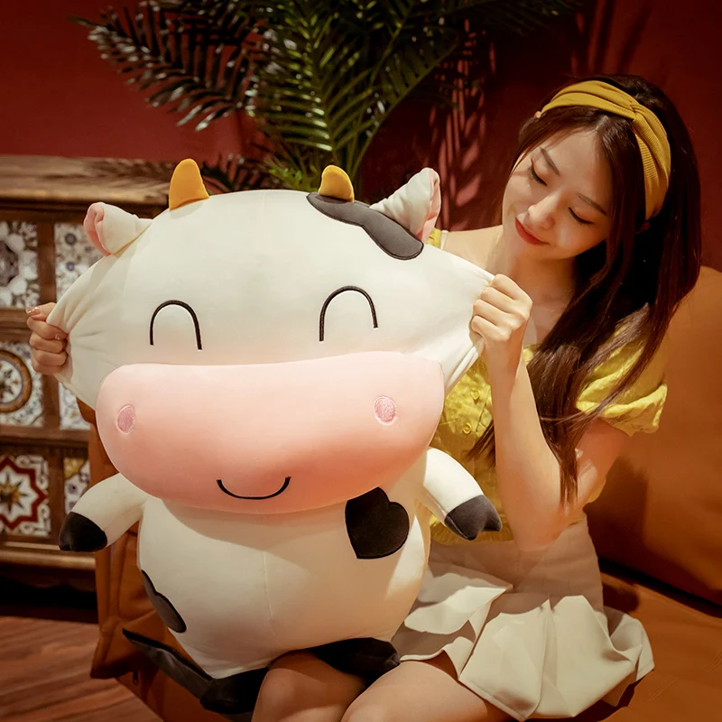 1pc 35 cm polnjene mleka Krave Igrače Mehki Pliš Goveda Lutka Simulacije Anime Lepo kravo Lutke Valentinovo Darilo za Ljubitelja