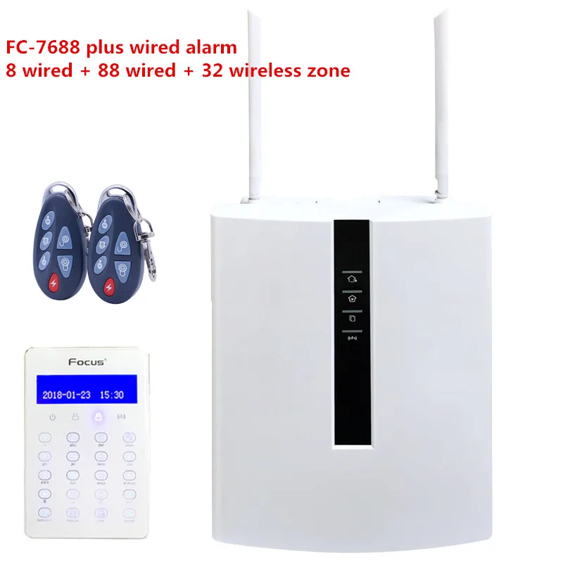 DIY industriji Alarm FC-7688 Plus TCP IP Varnostni Alarm GSM Alarm S 96 Žično Smart Alarmni Sistem z WebIE Nadzor Kjerkoli